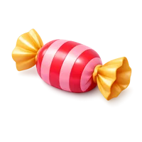Candy isometric 3D icon for free download, ideal for sweets, dessert, snack, and confectionery themed designs.