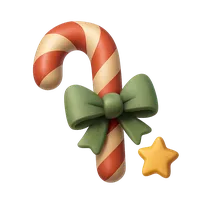 3D isometric icon of Candy Cane