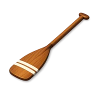 Isometric 3D canoe paddle icon for canoeing, kayaking, boating, and water sports designs