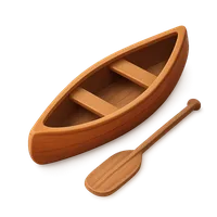 3D isometric icon of Canoe