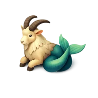 Capricorn zodiac sign isometric 3D icon for astrology, horoscope, and celestial themed designs