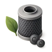 3D isometric icon of Carbon Filter
