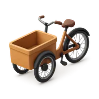 3D isometric icon of Cargo Bicycle