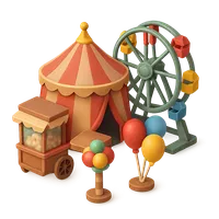 3D isometric icon of Carnival