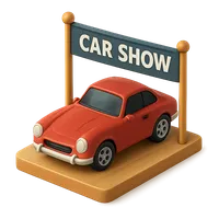 3D isometric icon of Car Show