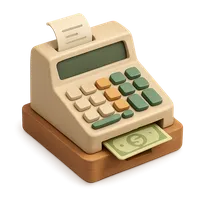 3D isometric icon of Cash Register