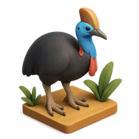 3D isometric icon of Cassowary