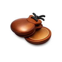 Castanets isometric 3D icon for music, flamenco, dance, and cultural event designs