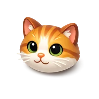 Cat face isometric 3D icon for animal expressions, pet apps, emoji packs, and playful reaction designs