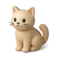 3D isometric icon of Cat