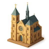 3D isometric icon of Cathedral of the Immaculate Conception