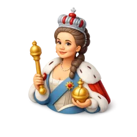 Catherine the Great isometric 3D icon representing the Russian empress for history and education content