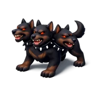 Isometric 3D Cerberus icon, a mythical three-headed dog from Greek mythology, free to download