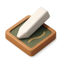 3D isometric icon of Chalk