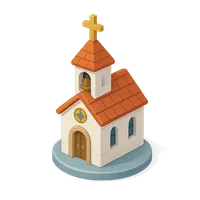 3D isometric icon of Chapel