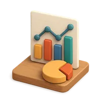 3D isometric icon of Charts