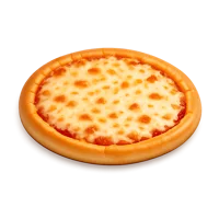 Cheese Pizza isometric 3D icon for food menus, restaurant apps, and delivery service designs