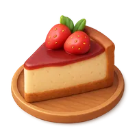 3D isometric icon of Cheesecake