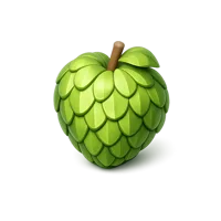 Cherimoya isometric 3D icon, free tropical fruit illustration for food, grocery, and nutrition designs