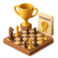 3D isometric icon of Chess Tournament