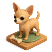 3D isometric icon of Chihuahua