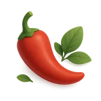3D isometric icon of Chili Pepper