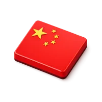 China Flag isometric 3D icon for geography, travel, and cultural interface designs