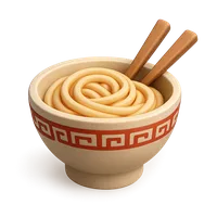 3D isometric icon of Chinese Bowl