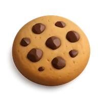 3D isometric icon of Chocolate Chip Cookie