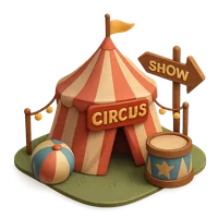 3D isometric icon of Circus