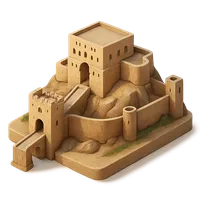 3D isometric icon of Citadel of Aleppo