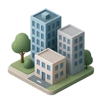3D isometric icon of City
