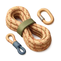 3D isometric icon of Climbing Rope