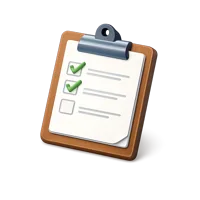 Isometric 3D clipboard icon for documents, checklists, and office productivity