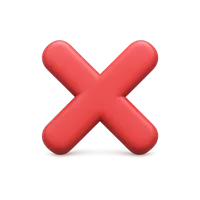 Front-facing close button 3D icon with a cross mark for UI controls, dialogs, and app interfaces