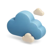 3D isometric icon of Cloud