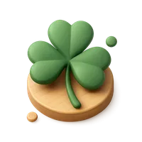 3D isometric icon of Clover Leaf