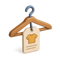 3D isometric icon of Coat hanger