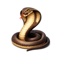 Cobra isometric 3D icon for wildlife, reptile, and nature themed designs