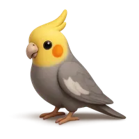 3D isometric icon of Cockatiel