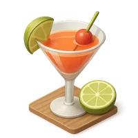 3D isometric icon of Cocktail
