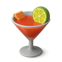 3D isometric icon of Cocktail Glass
