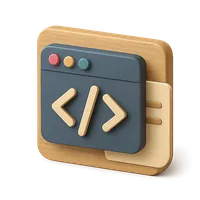 3D isometric icon of Code