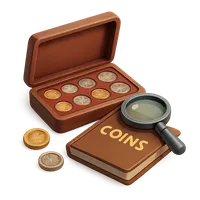 3D isometric icon of Coin Collecting Kit