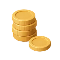 3D isometric icon of Coins