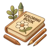 3D isometric icon of Coloring Book