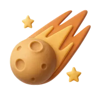 3D isometric icon of Comet