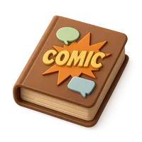 3D isometric icon of Comic Book