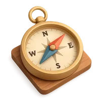 3D isometric icon of Compass