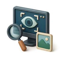 3D isometric icon of Computer Vision